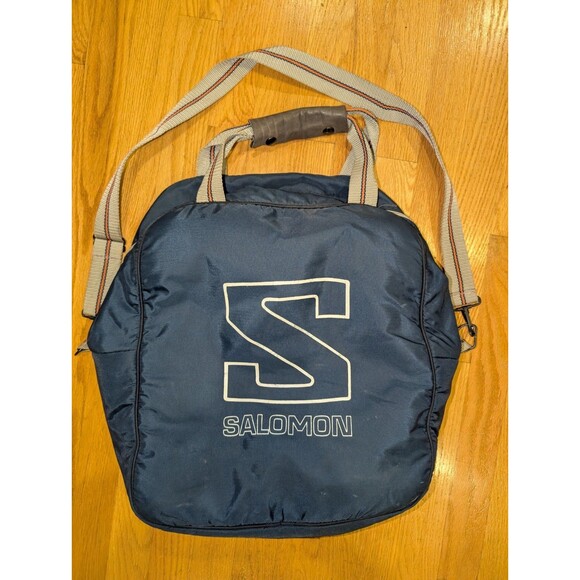Salomon Club Ski Boot Gear Kit Bag Retro Vintage Navy Blue - Picture 1 of 14